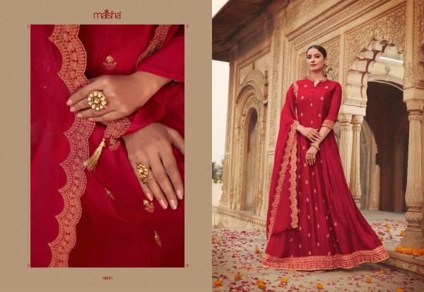 Maisha Maskeen Fancy Silk Designer Readymade Gown Collection